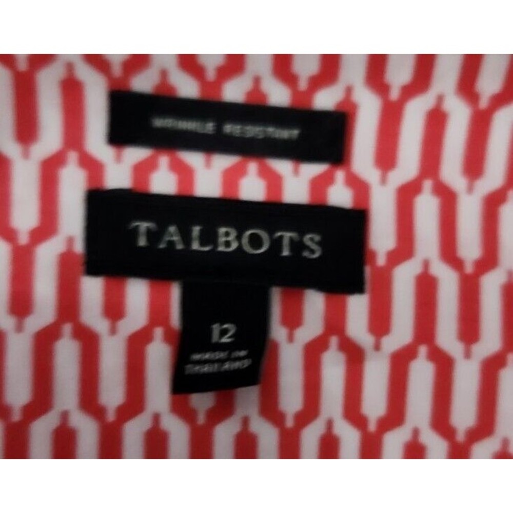 Talbots Wrinkle Resistant Button Front Geometric … - image 8